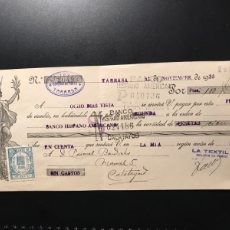 Documentos bancarios: LETRA DE CAMBIO AÑO 1935 GENEROS PUNTO LA TEXTIL DE TARRASA Nº 4 IMPECABLE SIN ROTURAS