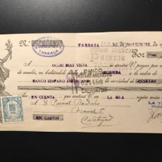 Documentos bancarios: LETRA DE CAMBIO AÑO 1935 LA TEXTIL TARRASA N 7 IMPECABLE SIN ROTURAS