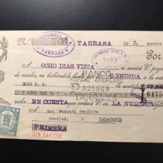 Documentos bancarios: LETRA DE CAMBIO AÑO 1935 J.ROSELL S.A. TARRASA N 10 IMPECABLE SIN ROTURAS