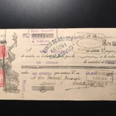 Documentos bancarios: LETRA DE CAMBIO AÑO 1935 MANUEL VALLHONRAT TARRASA N 23 IMPECABLE SIN ROTURAS ESCASA