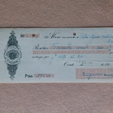 Documentos bancarios: CHEQUE. LA FLOR DEL MOKA. EUFRASIO OSORO. 9 DE FEBRERO DE 1940.. Lote 388320469