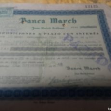 Documentos bancarios: IMPOSICIÓN PLAZO FIJO BANCA MARCH 1943 P12