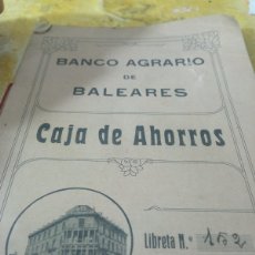 Documentos bancarios: LIBRETA DE AHORROS BANCO AGRARIO DE BALEARE 1934 P12