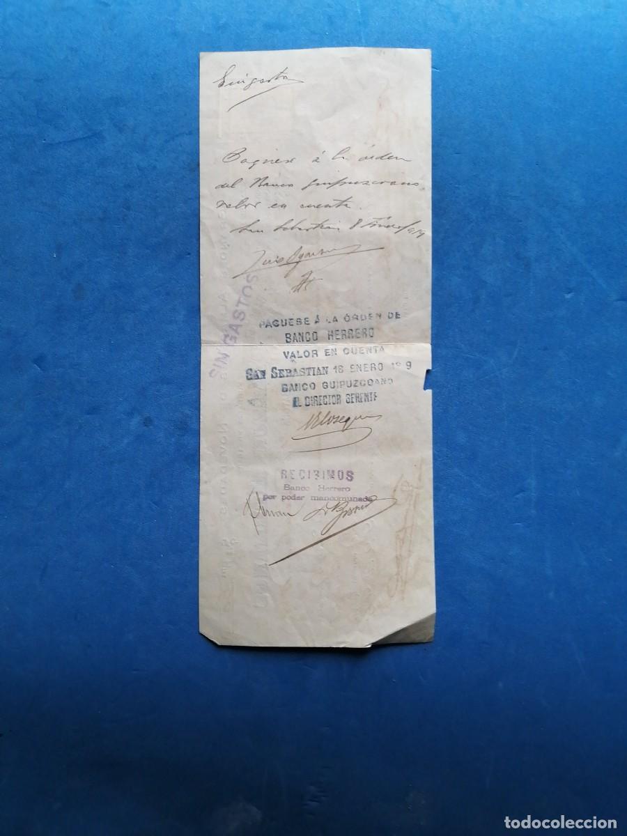 Documentos bancarios: Letra de Cambio, 1918 - Foto 2