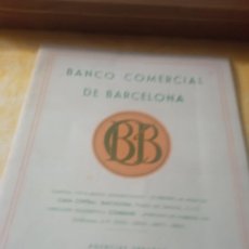 Documentos bancarios: BANCO COMERCIAL DE BARCELONA J4. Lote 395977224