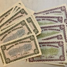 Documenti bancari: PAPEL DE FINANZAS - INSTITUTO NACIONAL DE LA VIVIENDA - LOTE DE 25 - 10 Y 100 PESETAS - AÑO 1940