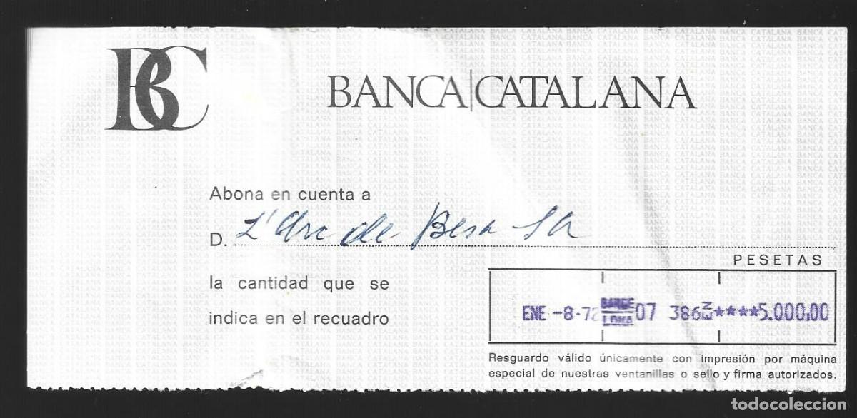 Documentos bancarios: 1 antiguo recibo banco a&ntilde;o 1972 - Foto 1