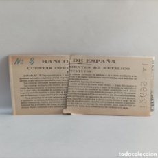 Documentos bancarios: TALONARIO BANCO DE ESPAÑA, MADRID. PAGARÉ. CUENTAS CORRIENTES DE METÁLICO ESTATUTOS