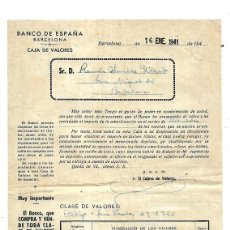 Documentos bancarios: M150- BANCO DE ESPAÑA DE BARCELONA - DE OBLIGACIONES DE D RAMON SANCHEZ EL 16 - 1-1.941. Lote 400968979