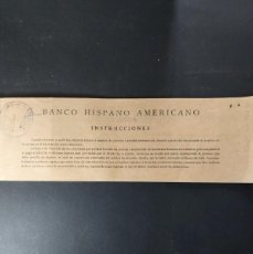 Documentos bancarios: TALONARIO CHEQUES BANCARIOS - BANCO HISPANO AMERICANO - AÑOS 30 - XÀTIVA