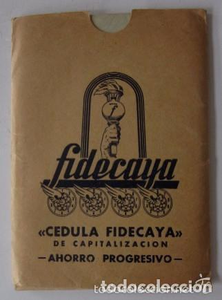 Documentos bancarios: FIDECAYA - CEDULA DE CAPITALIZACION - Foto 6