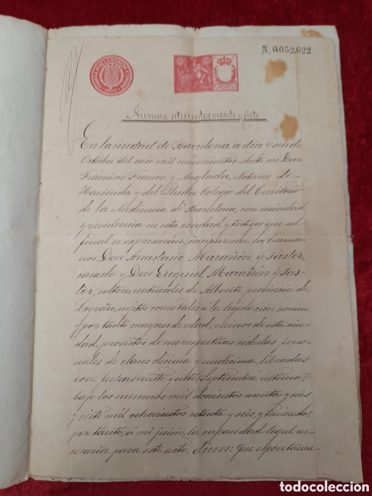Documentos bancarios: PR-2722. COPIA DE LA ESCRITURA DE PODER. 1900 - Foto 3