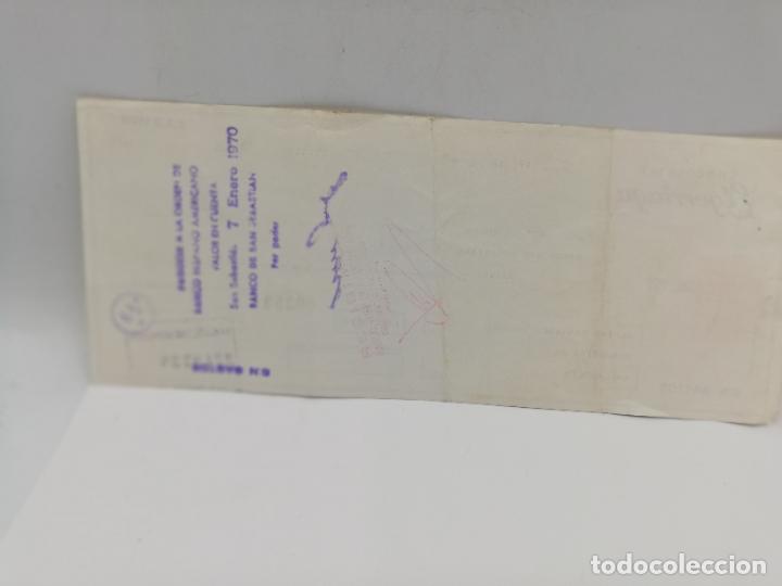 Documentos bancarios: PAGAR&Eacute;. CHOCOLATES ELGORRIAGA. IRUN, 1969. VER. - Foto 2