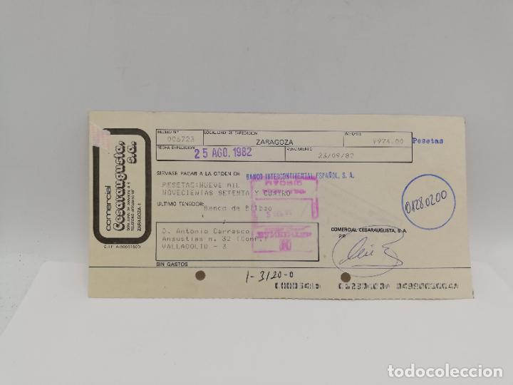 Documentos bancarios: PAGAR&Eacute;. COMERCIAL CESARAUGUSTA, S.A. ZARAGOZA, 1982. VER. - Foto 1