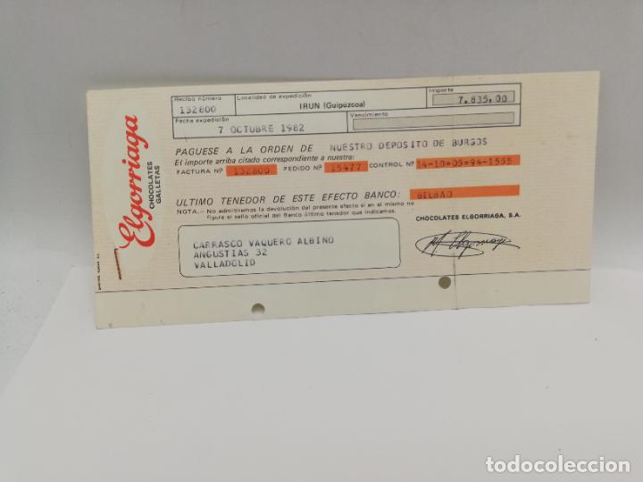 Documentos bancarios: PAGAR&Eacute;. CHOCOLATES ELGORRIAGA. IRUN, 1982. VER. - Foto 1