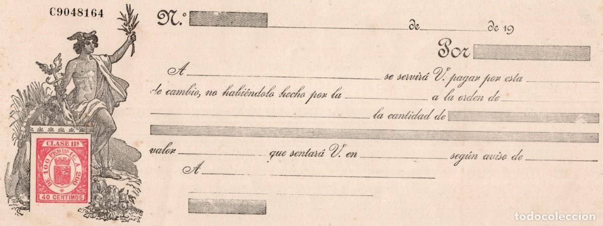 Documentos bancarios: LETRA DE CAMBIO DE 100 PTAS. 19.. - Foto 1