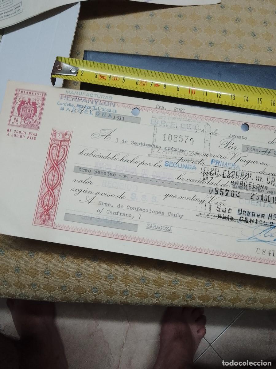 Documentos bancarios: Tal&oacute;n a&ntilde;os 60, ,Barcelona,zaragoza - Foto 1