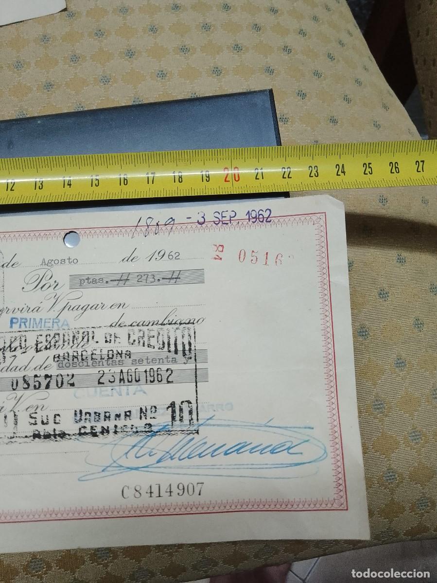 Documentos bancarios: Tal&oacute;n a&ntilde;os 60, ,Barcelona,zaragoza - Foto 2