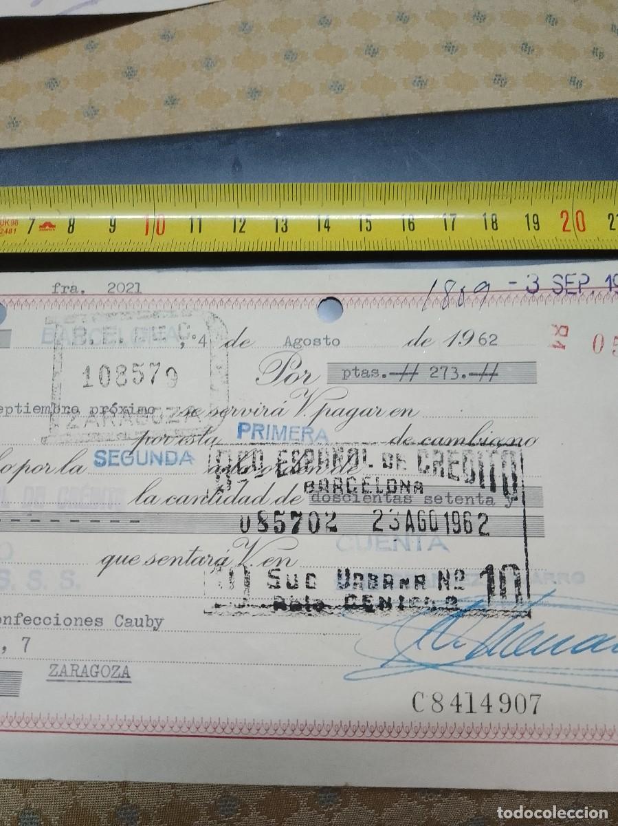 Documentos bancarios: Tal&oacute;n a&ntilde;os 60, ,Barcelona,zaragoza - Foto 4