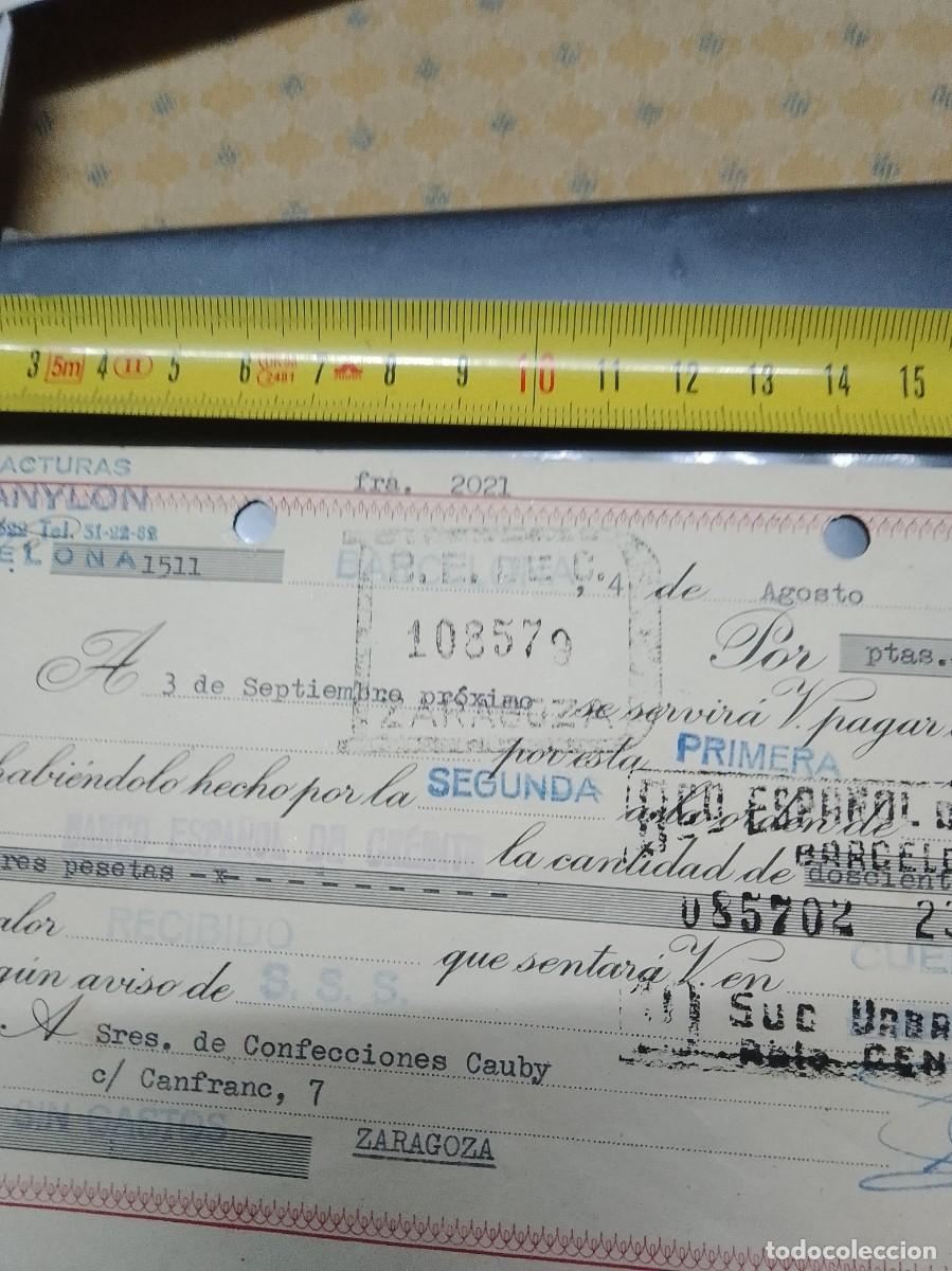 Documentos bancarios: Tal&oacute;n a&ntilde;os 60, ,Barcelona,zaragoza - Foto 6