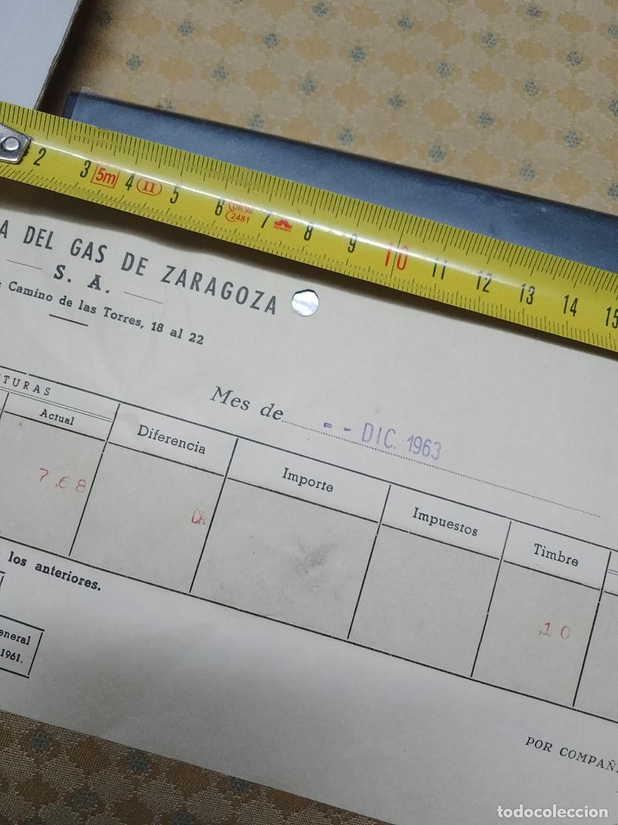 Documentos bancarios: Compa&ntilde;&iacute;a de gas de Zaragoza a&ntilde;os 60 - Foto 4