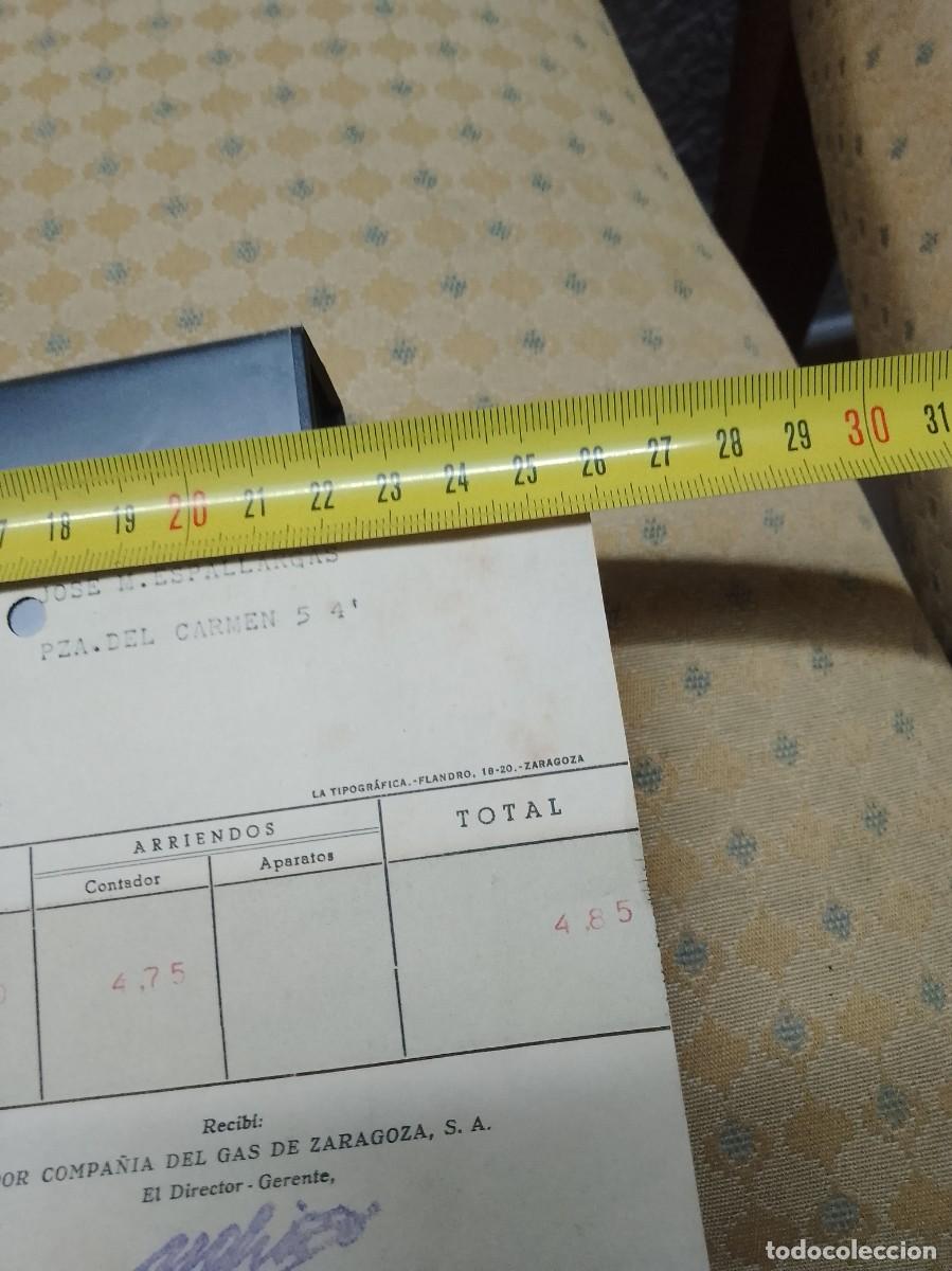 Documentos bancarios: Compa&ntilde;&iacute;a de gas de Zaragoza a&ntilde;os 60 - Foto 6