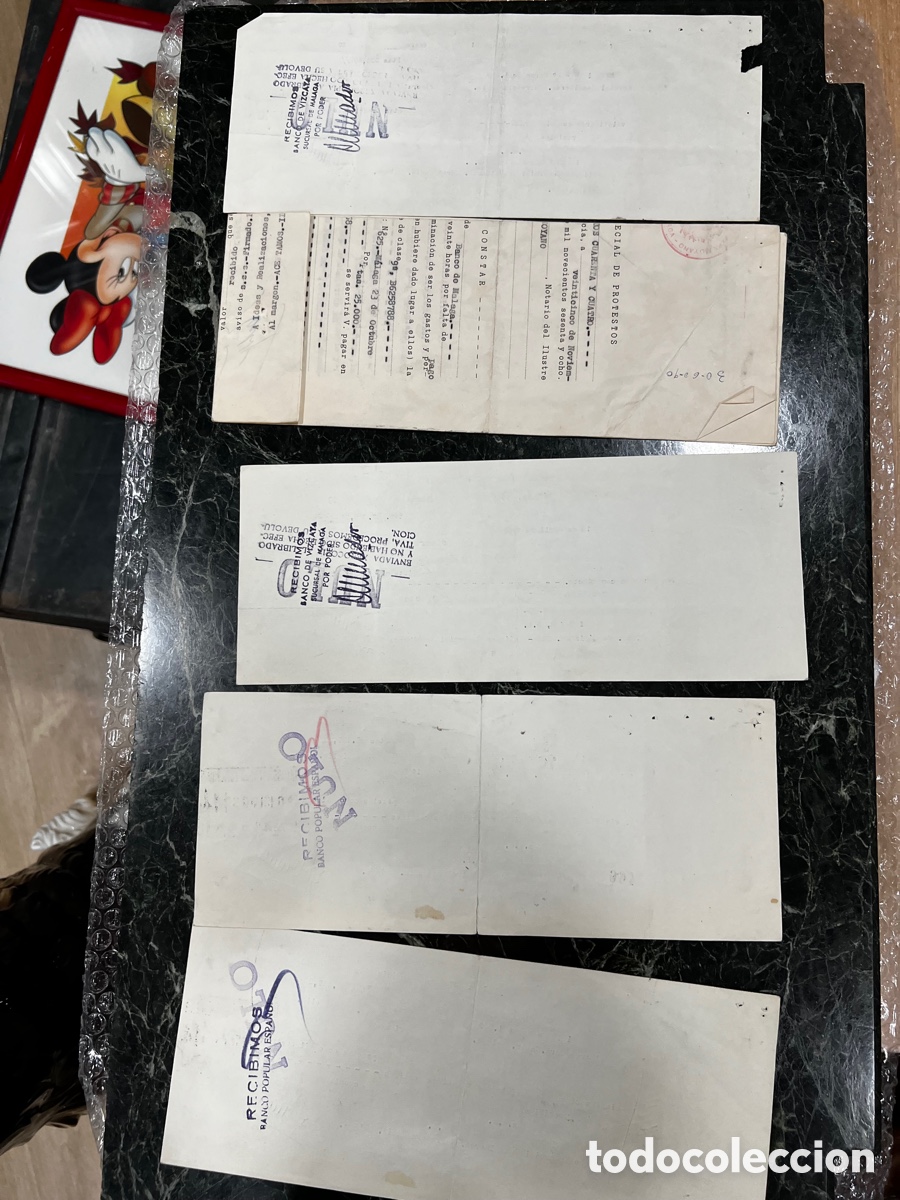 Documentos bancarios: 5 LETRAS DE CAMBIO A&Ntilde;OS 60 - Foto 2