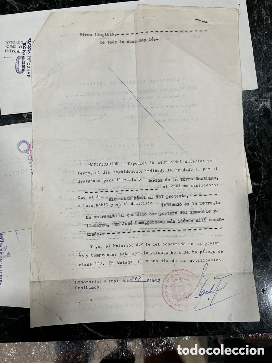 Documentos bancarios: 5 LETRAS DE CAMBIO A&Ntilde;OS 60 - Foto 4