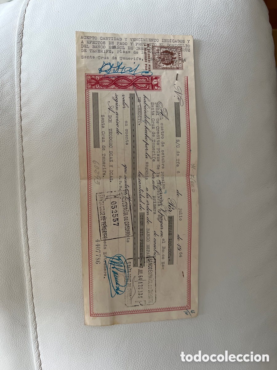 Documentos bancarios: Cheque 1964 - Foto 1