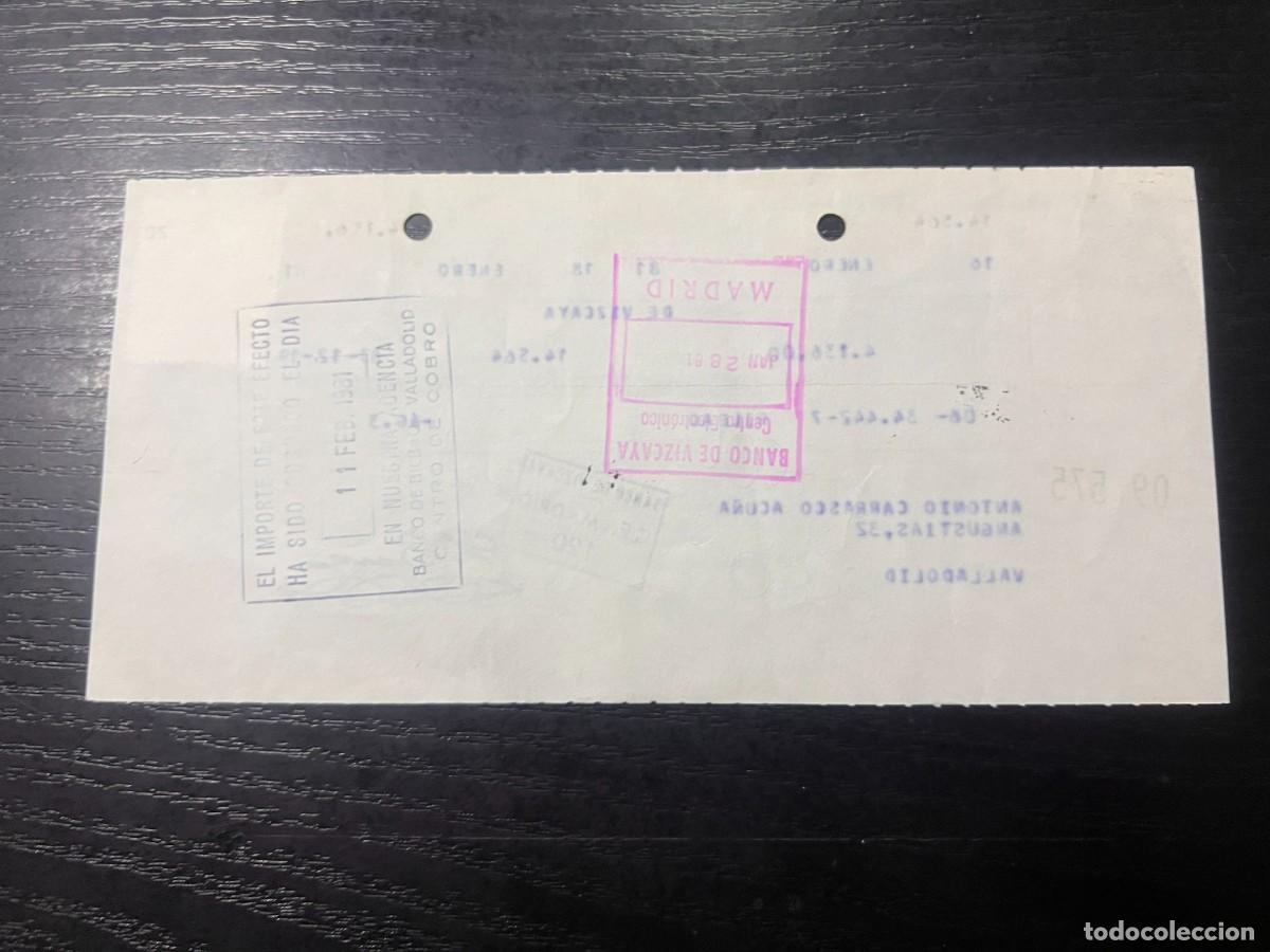 Documentos bancarios: PAGAR&Eacute;. GRUDISCO S.A. ELCHE - ALICANTE, 1981 - Foto 2