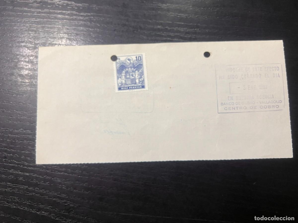 Documentos bancarios: PAGAR&Eacute;. DULCIORA. VALLADOLID, 1980 - Foto 2