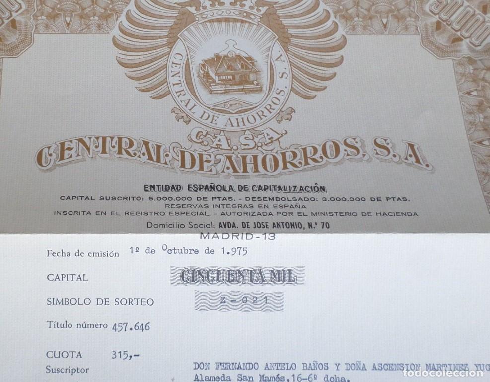 Documentos bancarios: 14 documentos + bolet&iacute;n informativo - CENTRAL DE AHORROS SA 1975 - Foto 3