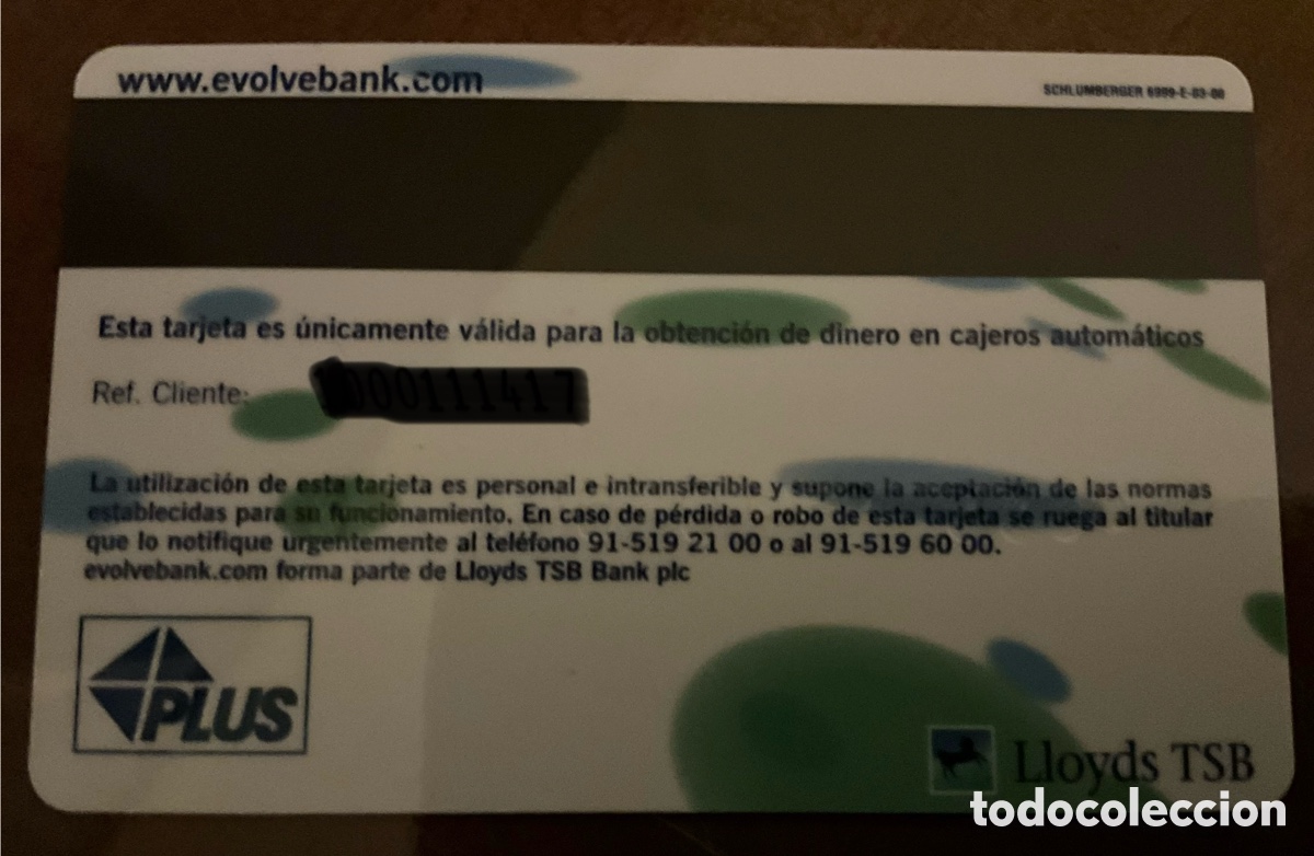 Documentos bancarios: TARJETA BANCARIA EVOLVE BANK.COM. A&ntilde;os 2000 - Foto 2