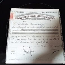 Documentos bancarios: BANCO DE ESPAÑA / 42 PESETAS / SAN SEBASTIAN 1949