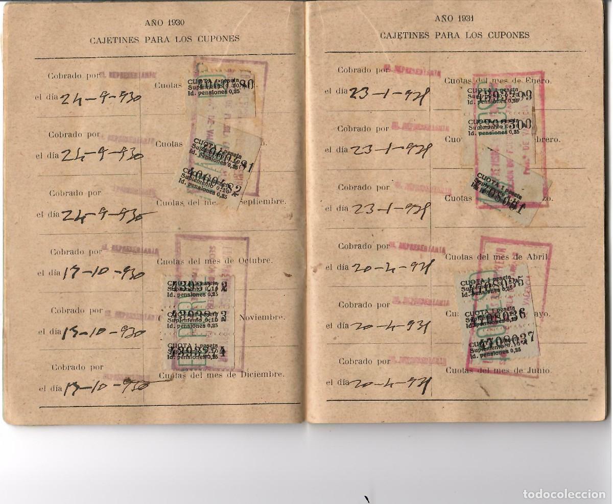 Documentos bancarios: LIBRETA ASOCIACION NACIONAL DE AHORRO. A&Ntilde;O 1928 - Foto 2