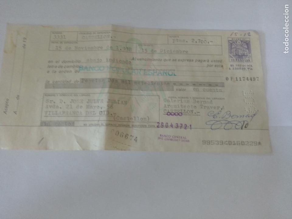 Documentos bancarios: 6 Letras de Cambio de 1978 diferentes Bancos - Foto 4