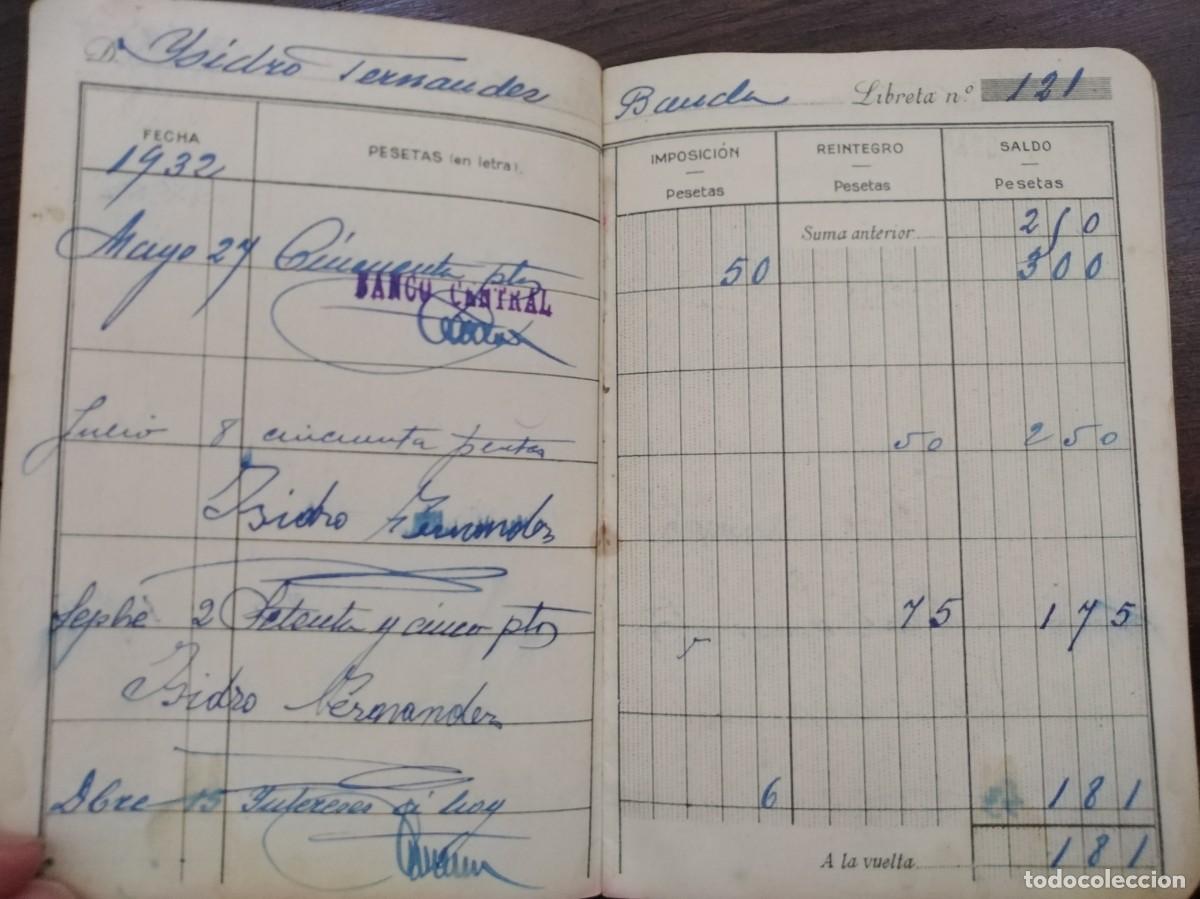 Documentos bancarios: Libreta del Banco Central, Don Benito a&ntilde;o 1931. - Foto 5
