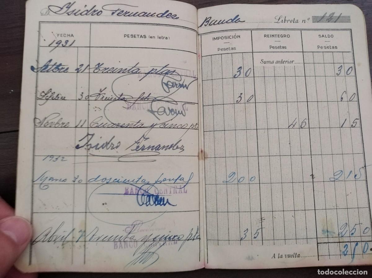 Documentos bancarios: Libreta del Banco Central, Don Benito a&ntilde;o 1931. - Foto 6