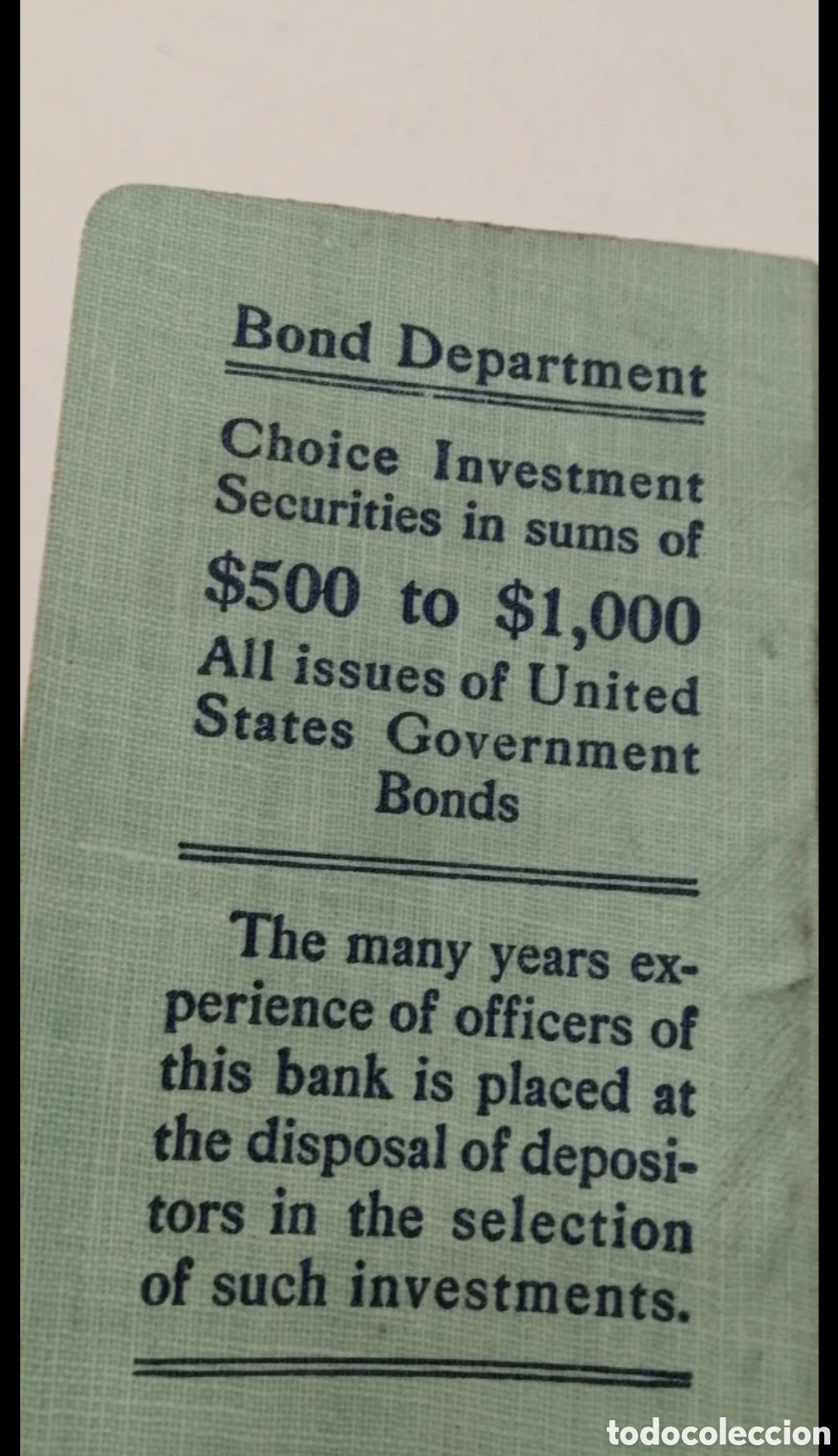 Documentos bancarios: 1923 First Trust Savings Bank Libreta de ahorros - Foto 5