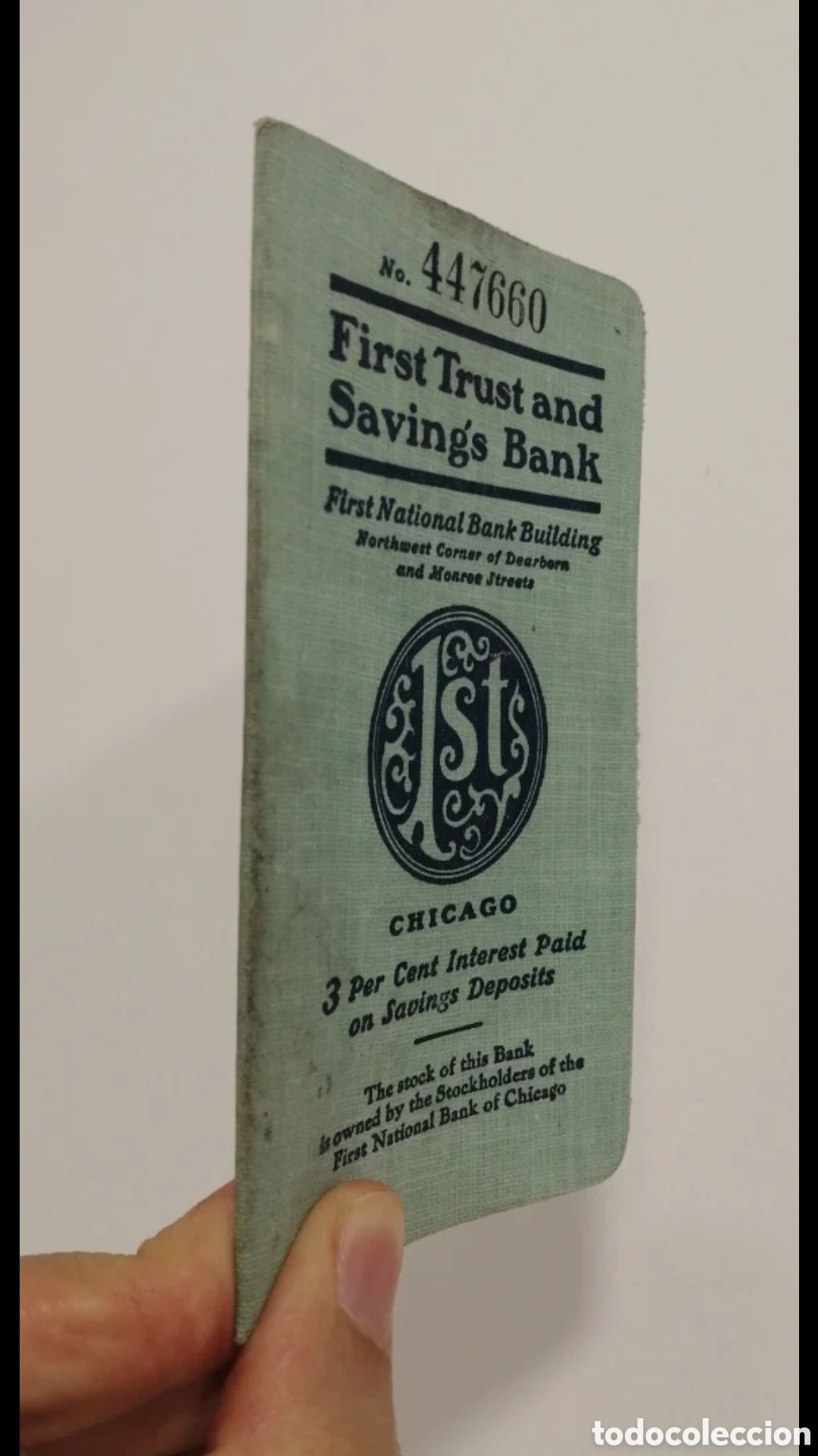 Documentos bancarios: 1923 First Trust Savings Bank Libreta de ahorros - Foto 10