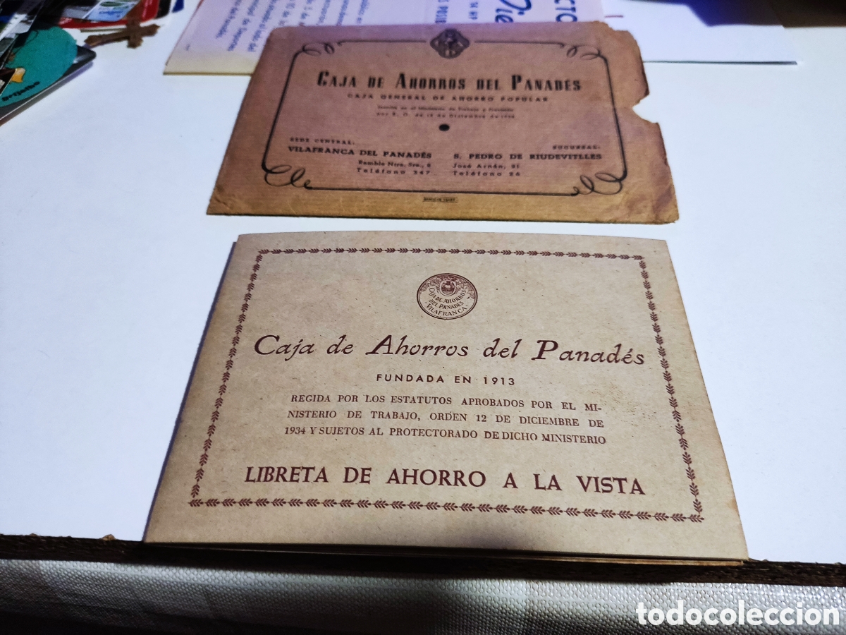 Documentos bancarios: Libreta Caja de Ahorros del Panades 1957 - Foto 1