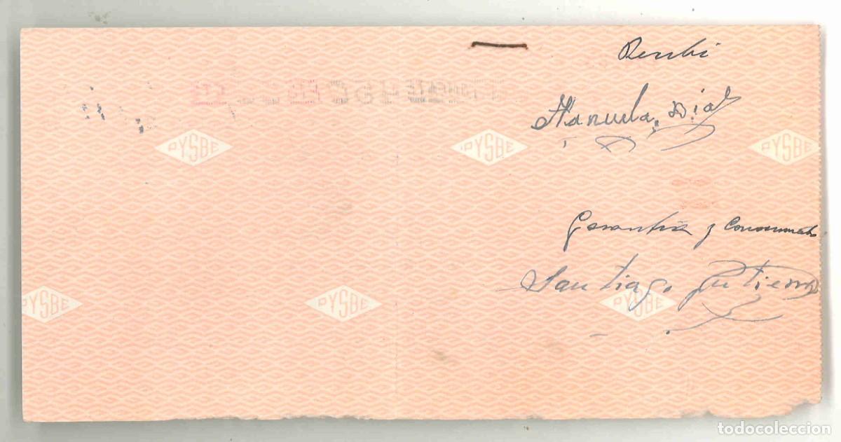 Documentos bancarios: Pagar&eacute; de la PYSBE. San Sebasti&aacute;n, 1949 - Foto 2