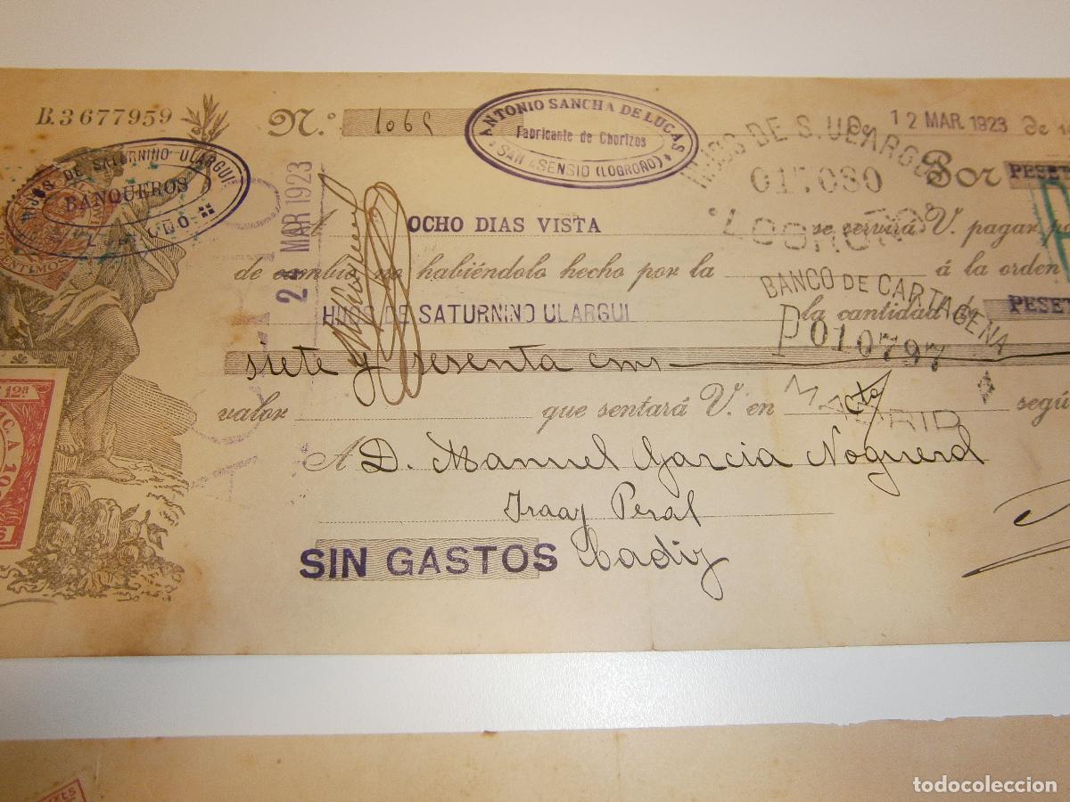 Documentos bancarios: Letras de cambio - A&ntilde;o 1923 y 1925 - Foto 3