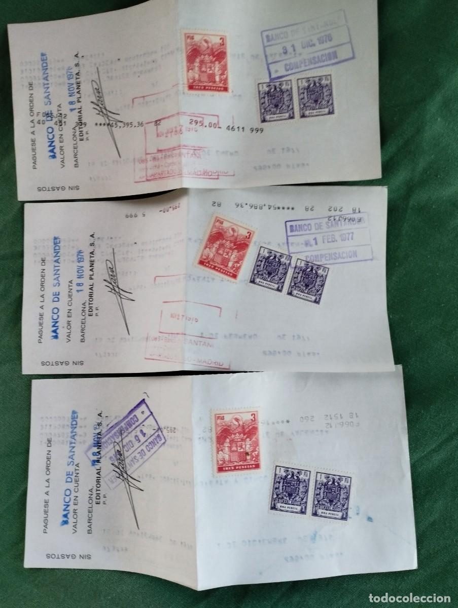 Documentos bancarios: Lote de 3 letras bancarias con 9 polizas - Foto 1