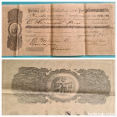 Documenti bancari: CUBA LA HABANA - LETRA DE CAMBIO - 23 DICIEMBRE 1880 - CON INTERESANTE GRABADO
