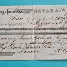 Documentos bancarios: CUBA - LA HABANA - LETRA DE CAMBIO - SIGLO XIX - 20 JULIO 1871
