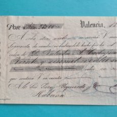 Documentos bancarios: VALENCIA - LETRA DE CAMBIO - SIGLO XIX - 12 MARZO 1877