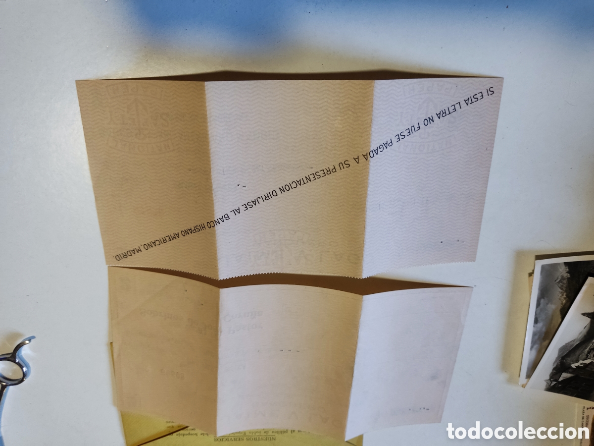 Documentos bancarios: Sobre con dos cheques a&ntilde;o 1926 Banco de Lago - Foto 3