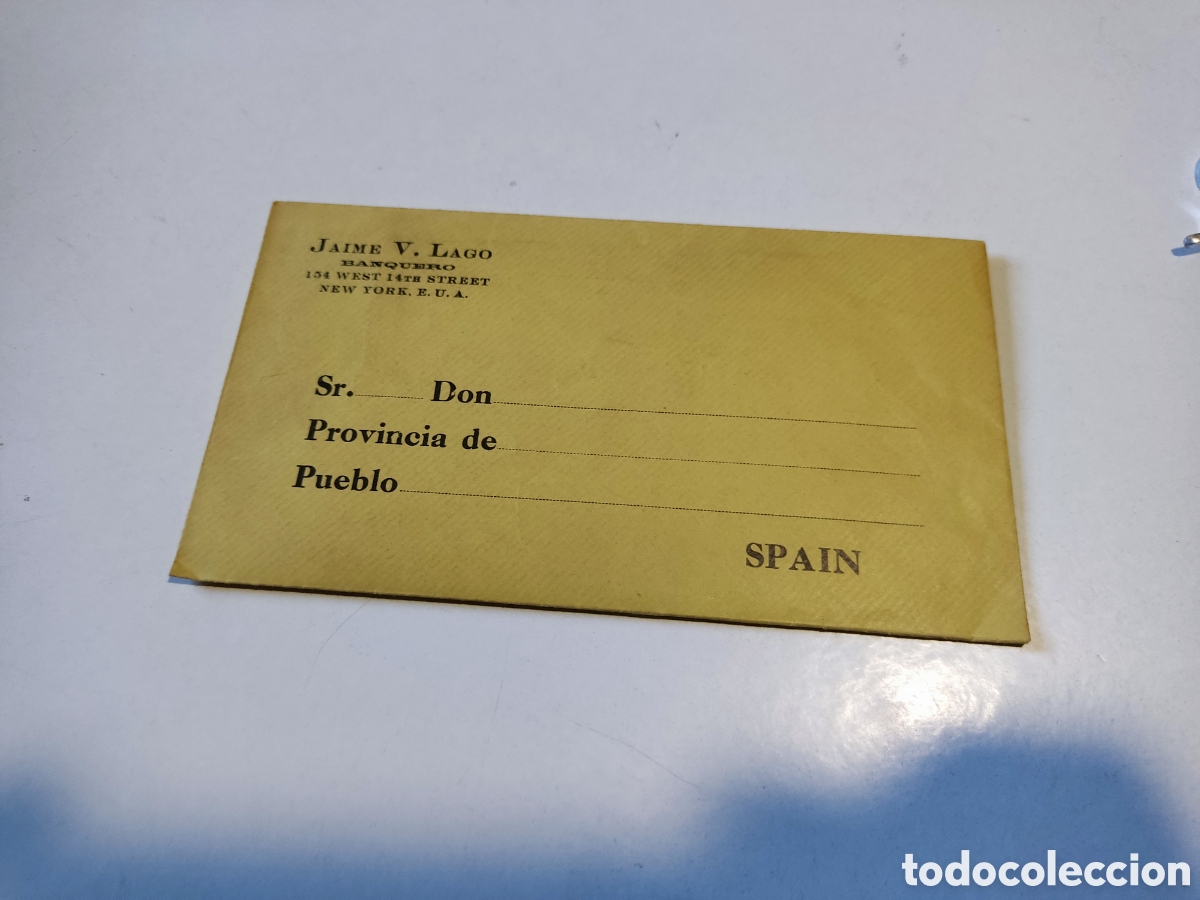 Documentos bancarios: Sobre con dos cheques a&ntilde;o 1926 Banco de Lago - Foto 4