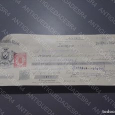 Documentos bancarios: PAGARE DE CHOCOLATES ORUS- BANCO HISPANO AMERICANO CON TIMBRE FISCAL DE 15CTS- 31/03/1938